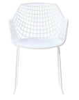 22.5 Inch Chair White (Set of 2) White Contemporary Outdoor Accent Chairs LOOMLAN By Moe's Home