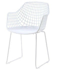 22.5 Inch Chair White (Set of 2) White Contemporary Outdoor Accent Chairs LOOMLAN By Moe's Home