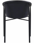 23 Inch Outdoor Dining Chair (Set of 2) Black Contemporary Outdoor Dining Chairs LOOMLAN By Moe's Home