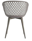 23.5 Inch Outdoor Chair Grey (Set of 2) Grey Contemporary Outdoor Accent Chairs LOOMLAN By Moe's Home