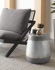 Aries Concrete Outdoor Round End Table