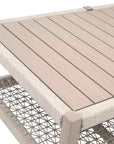 Wrap Wooden Rectangular Outdoor Coffee Table -- view 4