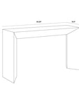 Nomad Console Table Grey Concrete Contemporary Design