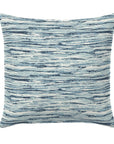 Wave Ripple Indigo Handmade Outdoor Pillow