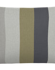 Chroma Stripe Gray Handmade Outdoor Pillow