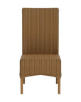 Loom High Back Armless Outdoor Dining Chair-Outdoor Dining Chairs-Lloyd Flanders-LOOMLAN