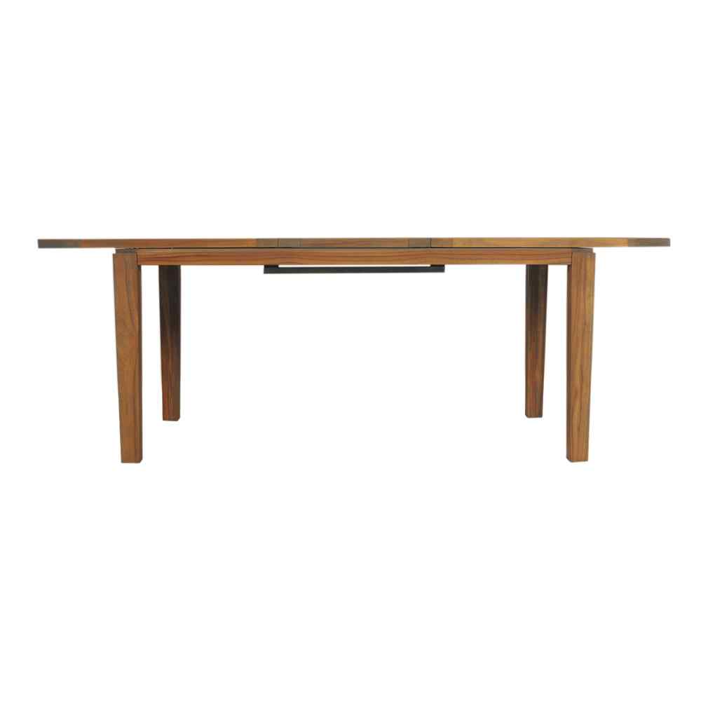 Teak Butterfly Leaf Umbrella Outdoor Dining Table-Outdoor Dining Tables-Lloyd Flanders-LOOMLAN