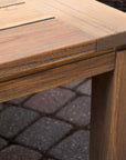 Teak Butterfly Leaf Umbrella Outdoor Dining Table-Outdoor Dining Tables-Lloyd Flanders-LOOMLAN