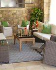 Teak Rectangular Tapered Leg Outdoor Cocktail Table-Outdoor Coffee Tables-Lloyd Flanders-LOOMLAN