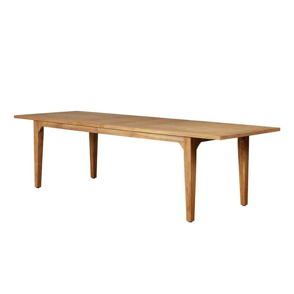 Teak Double Butterfly Leaf Outdoor Dining Table-Outdoor Dining Tables-Lloyd Flanders-LOOMLAN