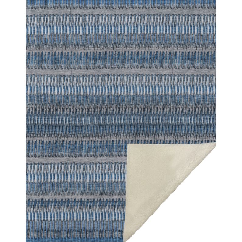 Hushed Blue Washable Indoor-Outdoor Rug