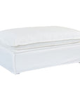 Jason White Fabric Slipcover Outdoor Ottoman