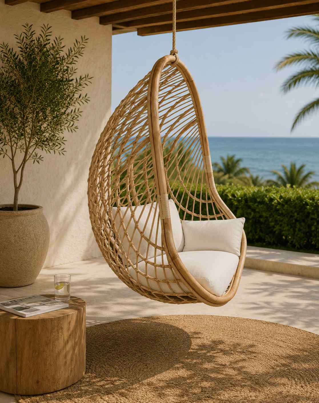 Nest Handcrafted Rattan Hanging Chair - view 3