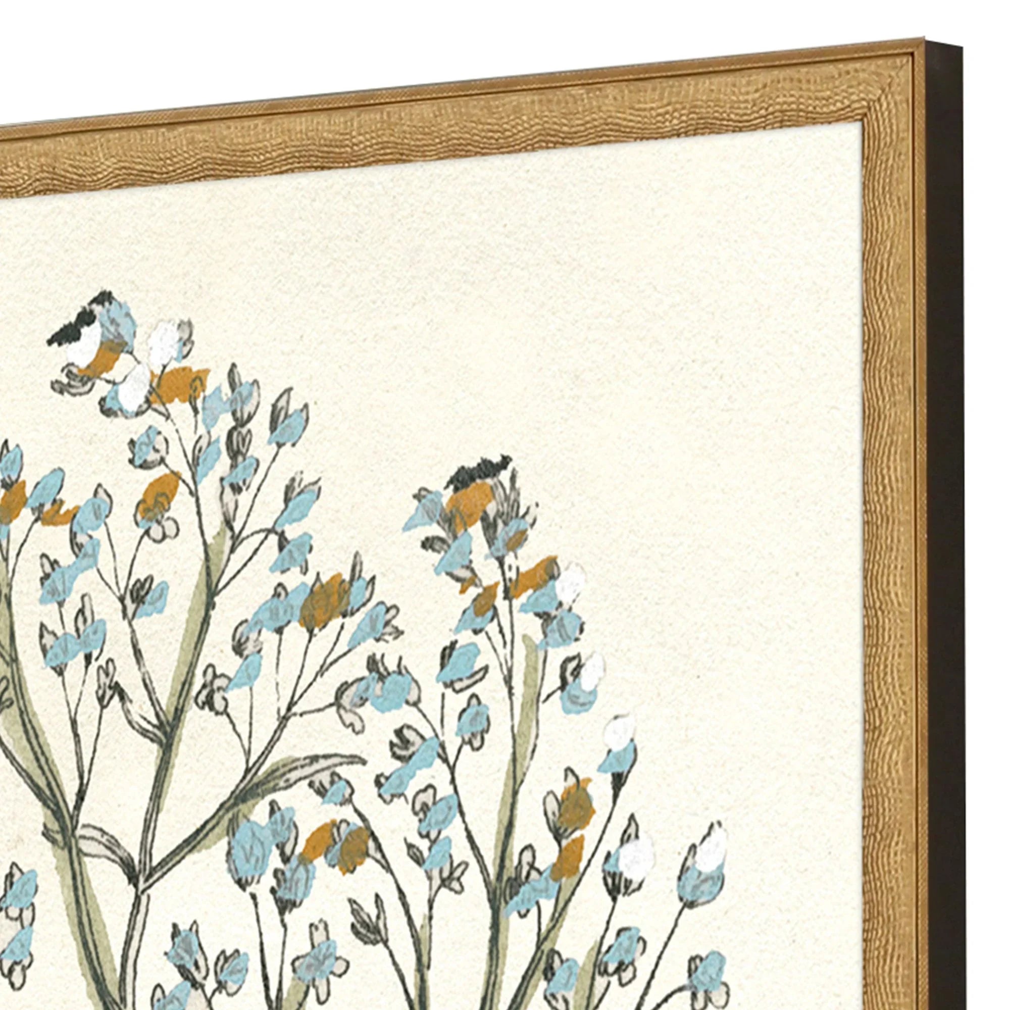 Paragon Botanical Plants Wood Frame Green Canvas Art 2PC