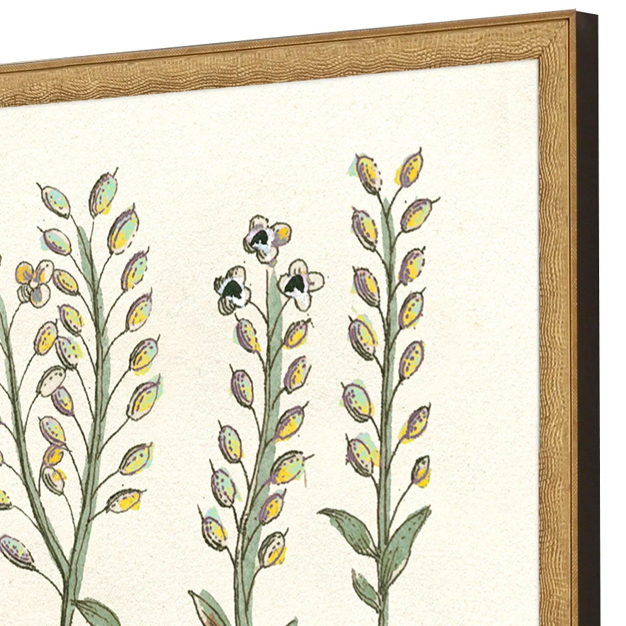 Paragon Botanical Plants Wood Frame Green Canvas Art 2PC