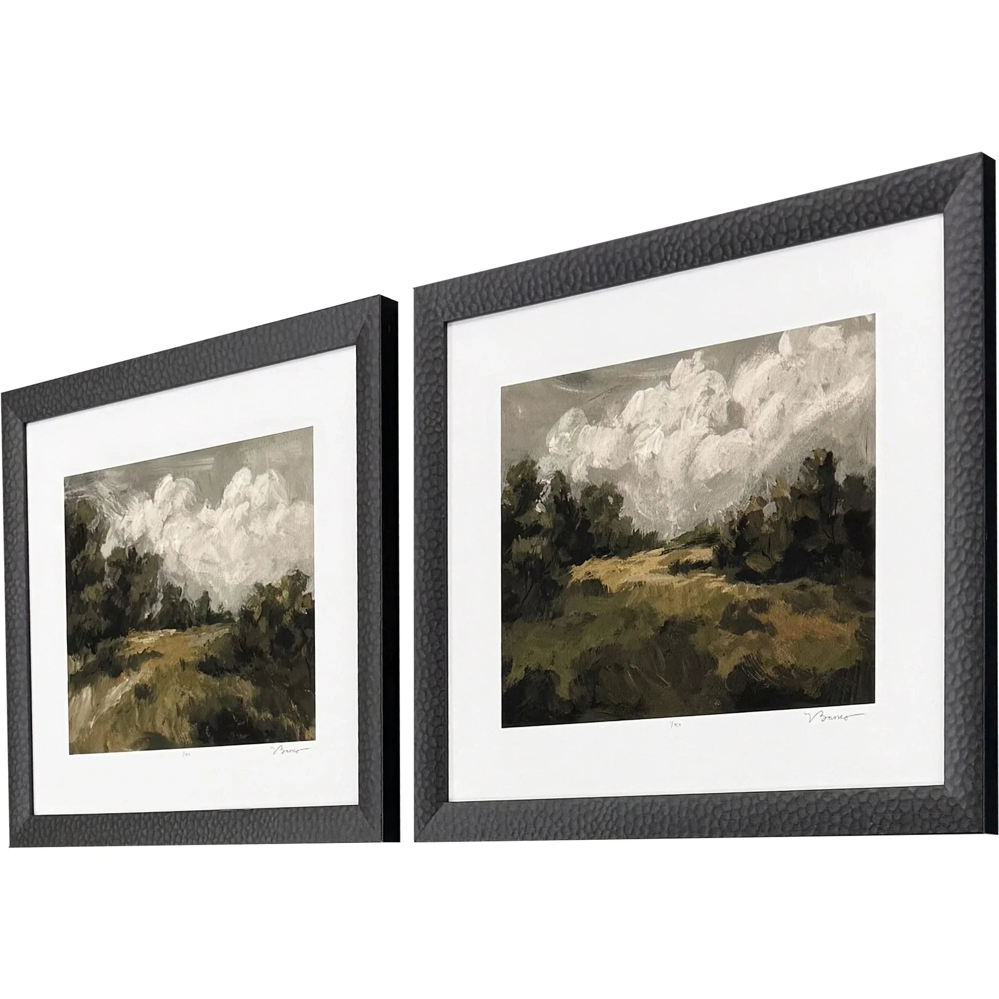 Paragon Inspired Landscape I Wood Frame Green Canvas Art 2PC