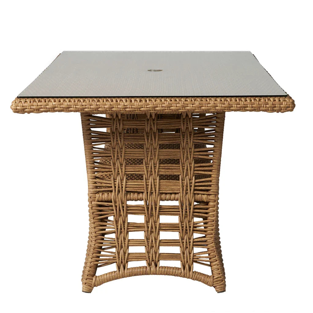Magnolia Rectangular Umbrella Outdoor Dining Table-Outdoor Dining Tables-Lloyd Flanders-LOOMLAN