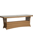 Magnolia Rectangular Umbrella Outdoor Dining Table-Outdoor Dining Tables-Lloyd Flanders-LOOMLAN