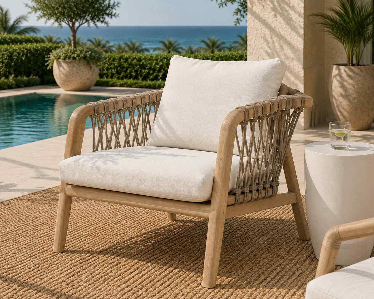 Coco Wood Framed Patio Chair - view 4