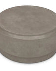 39" Barrel Fiber Reinforced Concrete Round Coffee Table-Outdoor Coffee Tables-Urbia-LOOMLAN