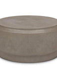 39" Barrel Fiber Reinforced Concrete Round Coffee Table-Outdoor Coffee Tables-Urbia-LOOMLAN