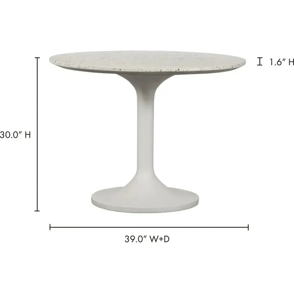 39 Inch Outdoor Cafe Table Grey Contemporary - LOOMLAN - Moe&#39;s Home - Outdoor Dining Tables