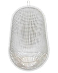 White Pod Rattan Hanging Chair -- view 2