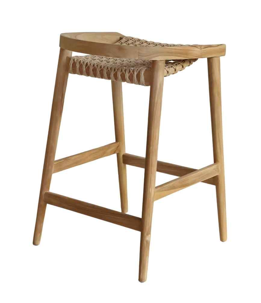 Azur Wooden Patio Counter Stool - view 8