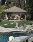 3PC Earth Brown Outdoor Bistro Set for 2 Swivel Chairs - LOOMLAN - LOOMLAN - Outdoor Bistro Sets