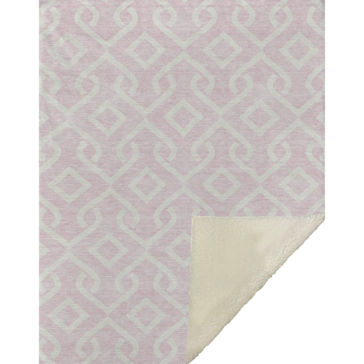 Offset Stripes Pink Washable Indoor-Outdoor Rug
