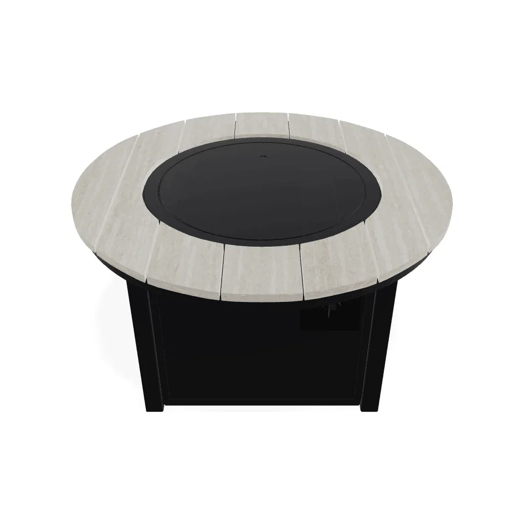 42" Round Polymer Top Chat Height Fire Table - LOOMLAN - Telescope - Outdoor Fire Tables