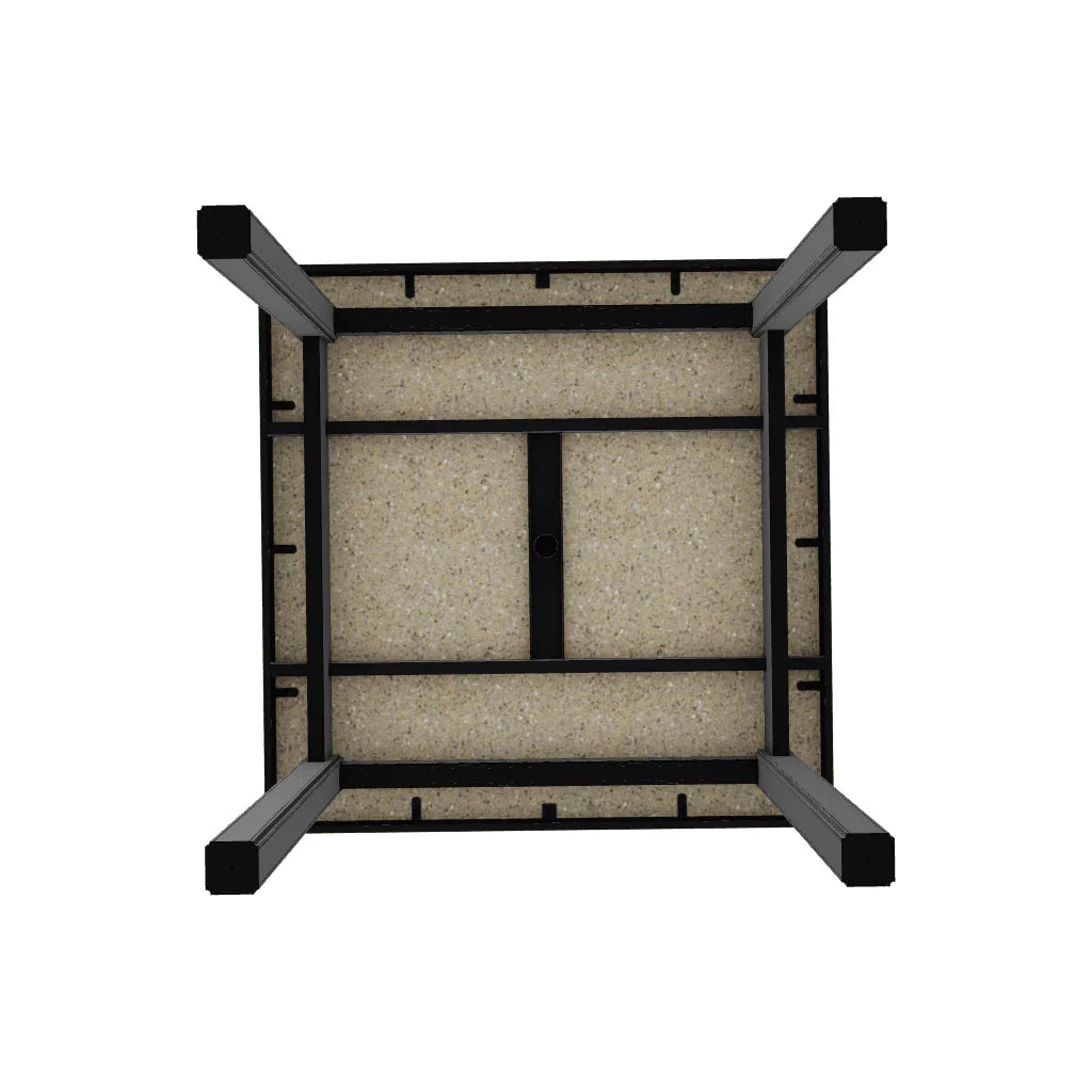 42" Square Origins Table With Umbrella Hole - LOOMLAN - Telescope - Outdoor Dining Tables