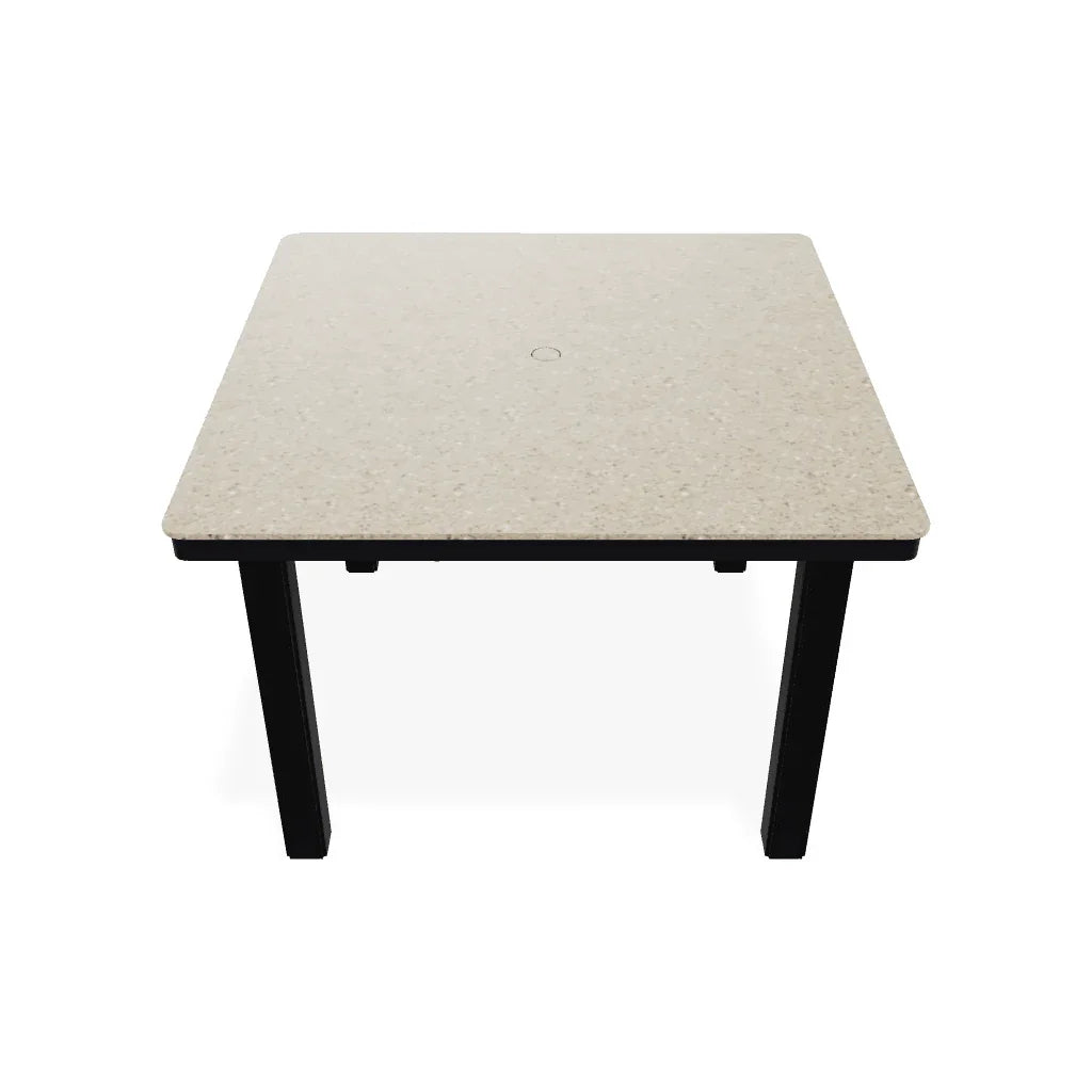 42" Square Origins Table With Umbrella Hole - LOOMLAN - Telescope - Outdoor Dining Tables