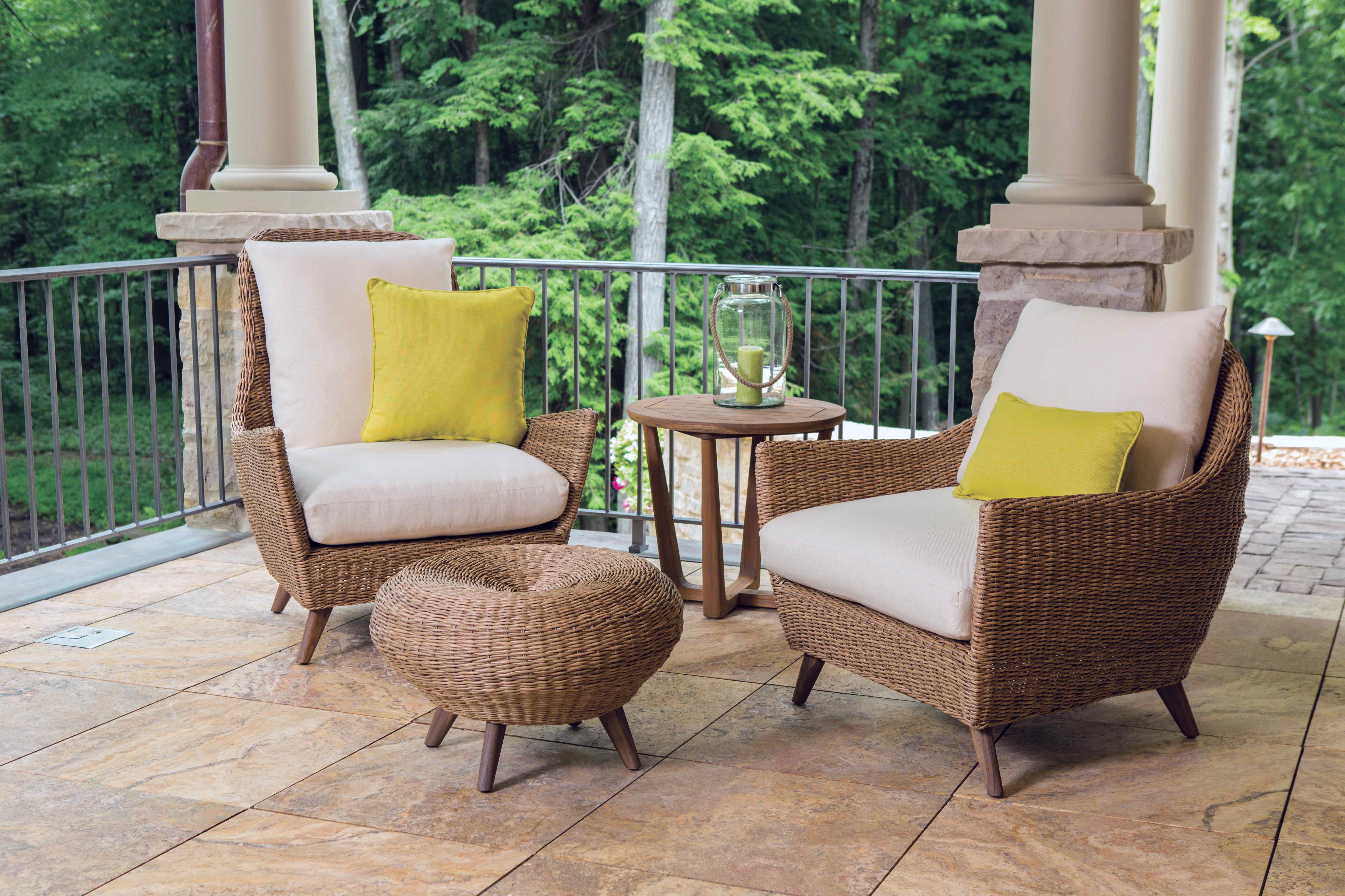 Lloyd Flanders Tobago Hyacinth Outdoor Ottoman