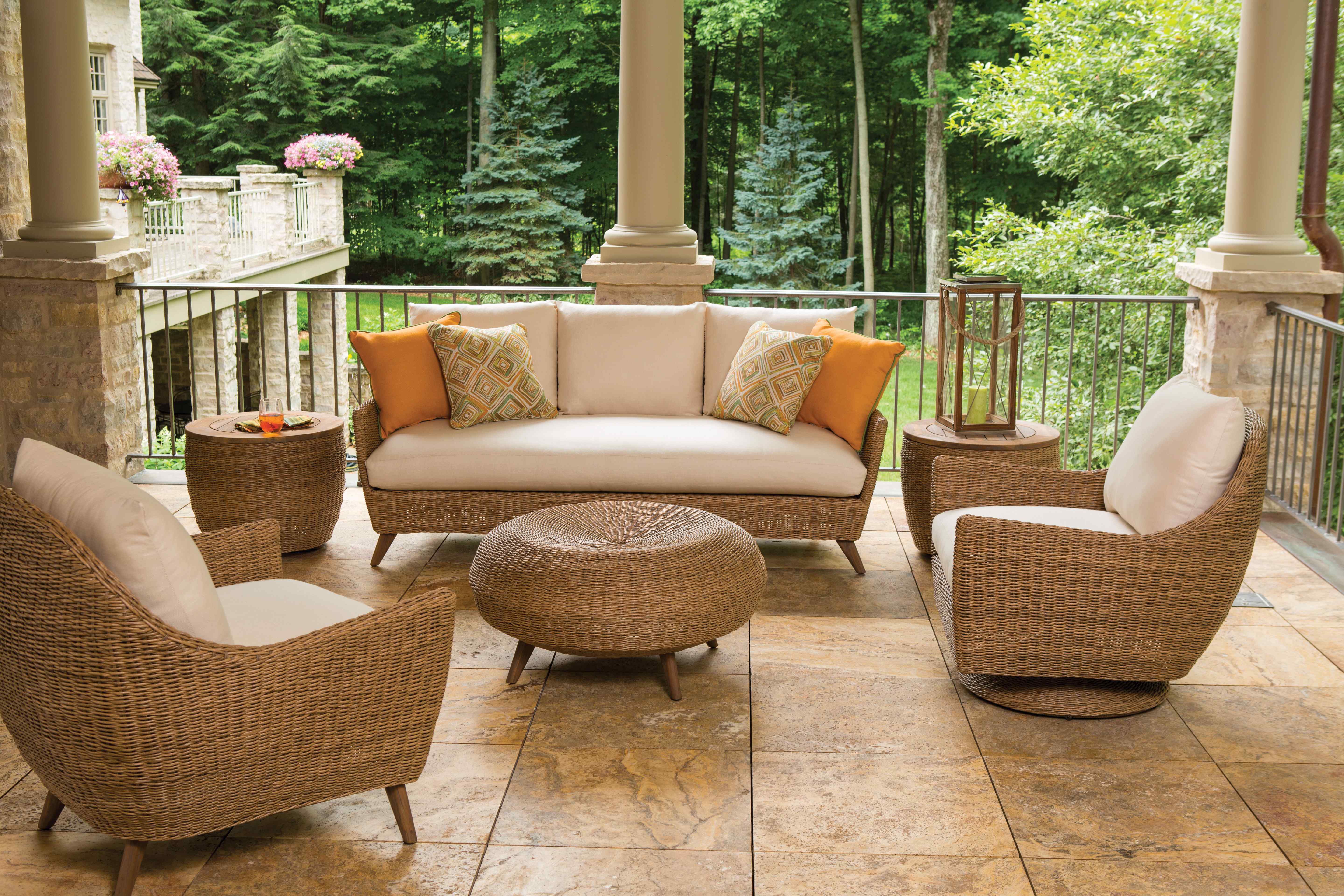 Tobago Swivel Rocker Outdoor Lounge Chair-Outdoor Lounge Chairs-Lloyd Flanders-LOOMLAN