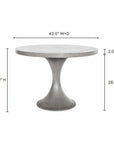 43 Inch Outdoor Dining Table Grey Contemporary Outdoor Dining Tables LOOMLAN By Moe's Home