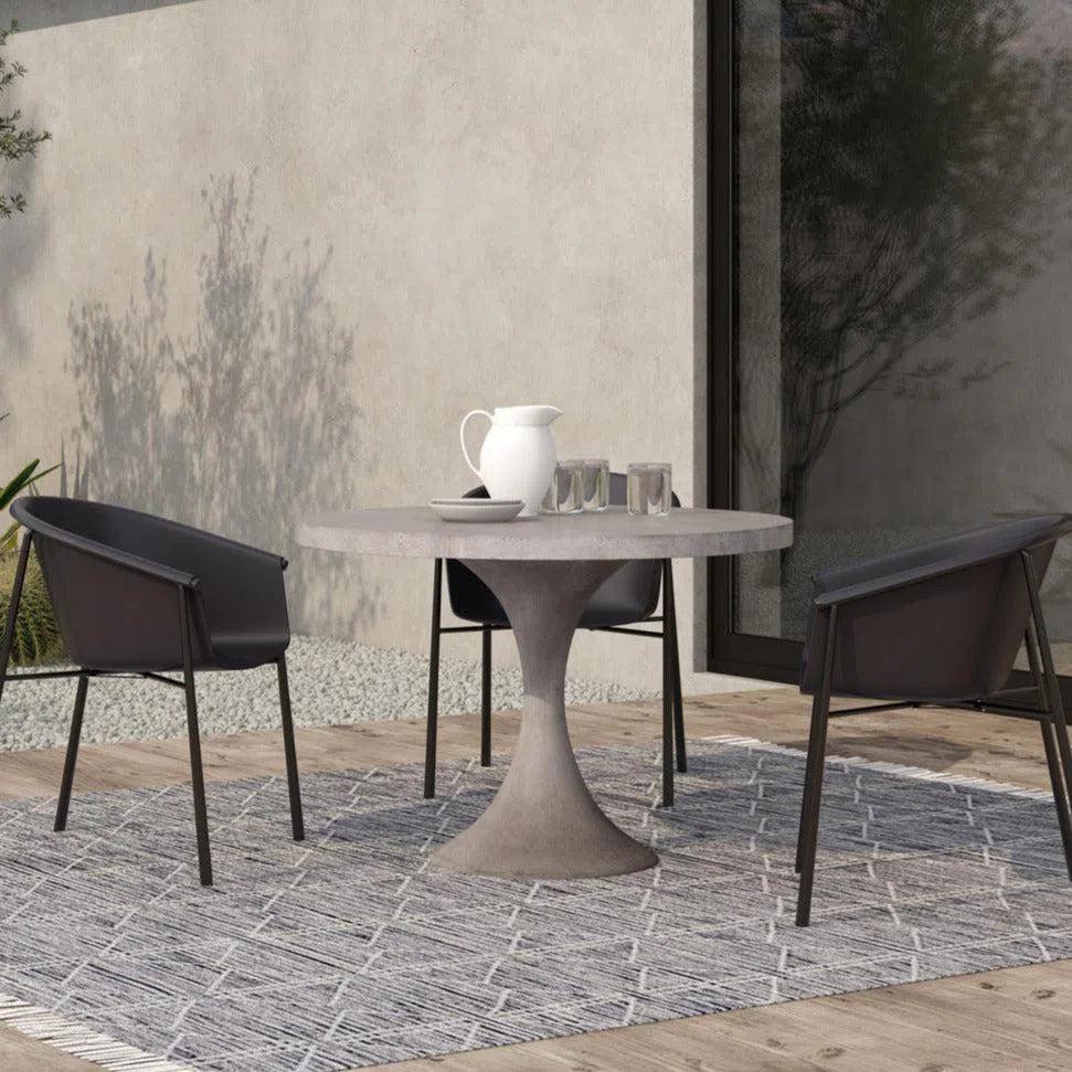 43 in Outdoor Dining Table Grey Contemporary - LOOMLAN - Moe&#39;s Home - Outdoor Dining Tables