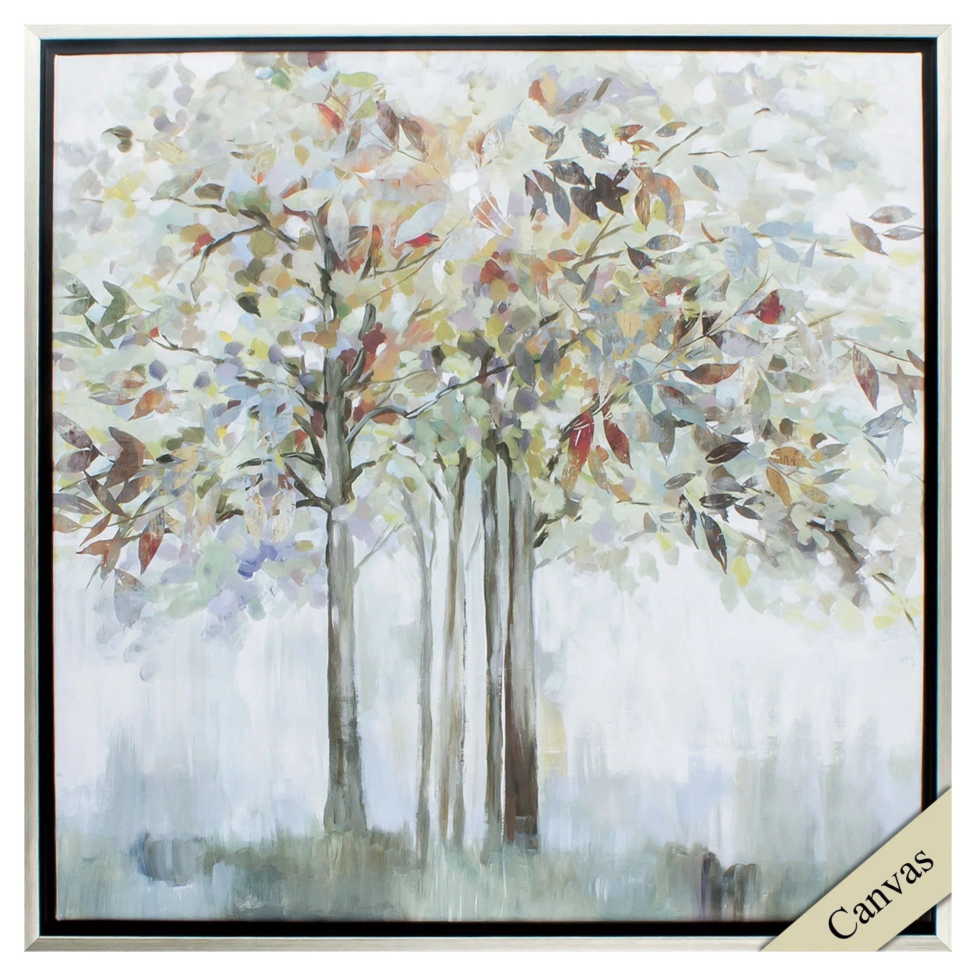 Paragon Colorful Tree Green Canvas Art