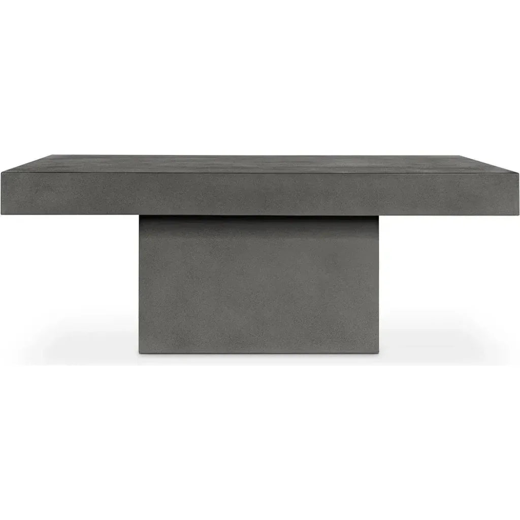 47 in Outdoor Coffee Table Grey Contemporary - LOOMLAN - Moe's Home - Outdoor Coffee Tables