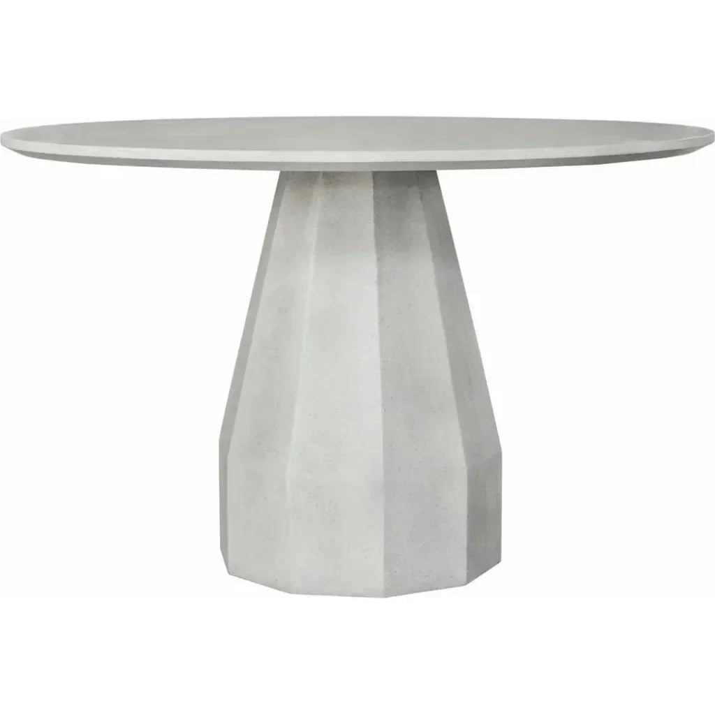 47 Outdoor Dining Table Antique White Concrete - LOOMLAN - Moe's Home - Outdoor Dining Tables