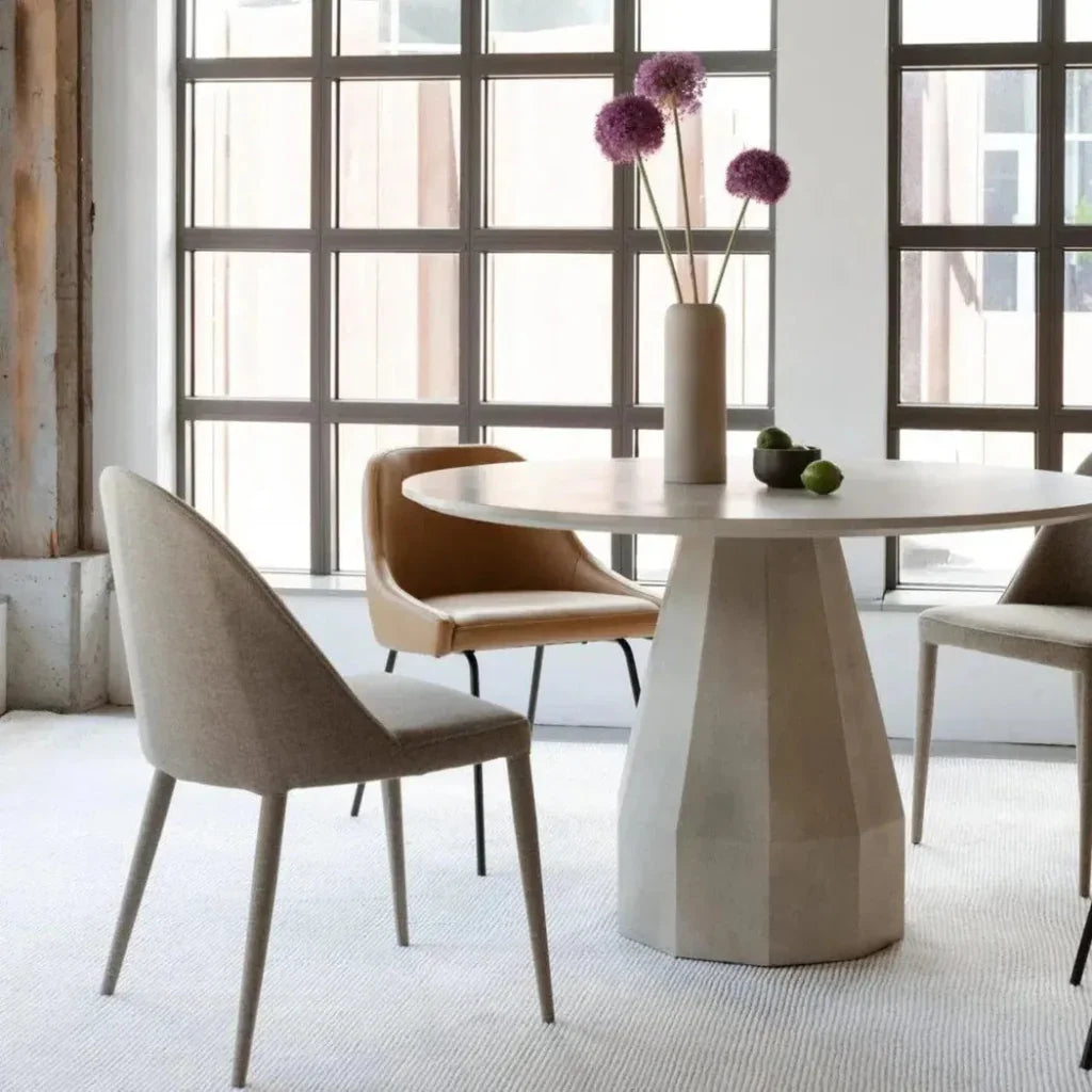 47 Outdoor Dining Table Antique White Concrete - LOOMLAN - Moe's Home - Outdoor Dining Tables