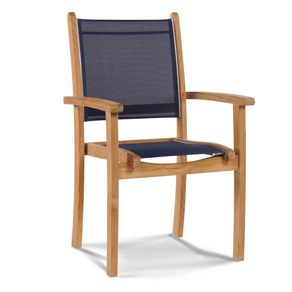 Pearl Stacking Teak Outdoor Dining Armchair 4PC -- view 6