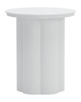 Kogur Aluminum White Round Side Table