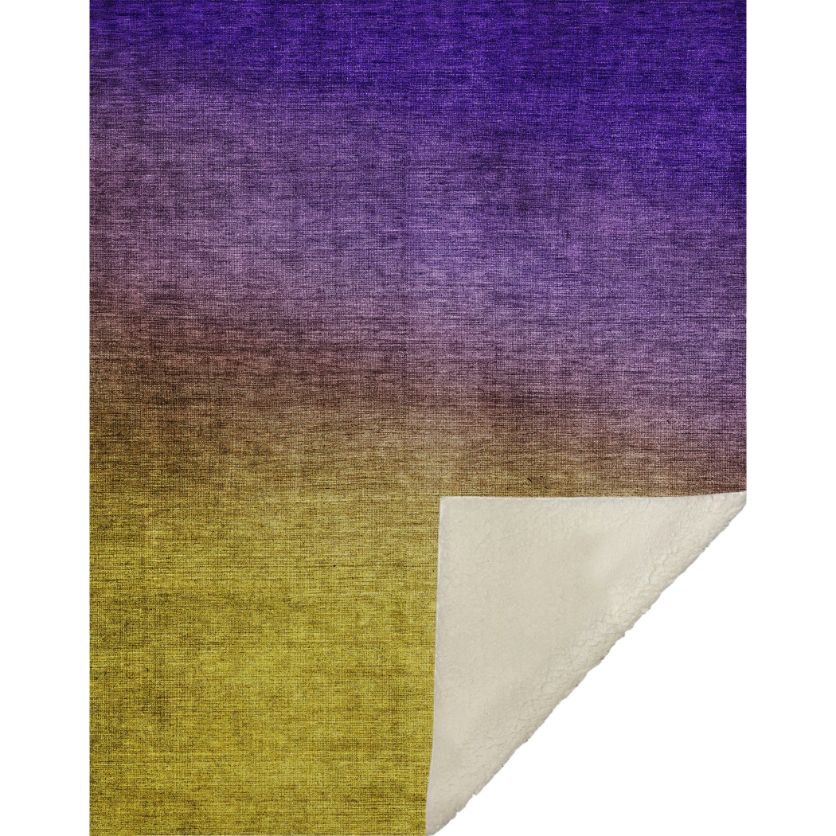 Quiet Current Purple Washable Indoor-Outdoor Rug