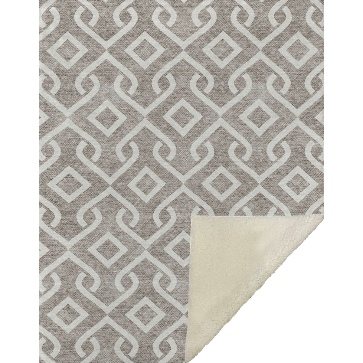 Offset Stripes Taupe Washable Indoor-Outdoor Rug