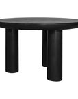 51" Round Black Concrete Outdoor Dining Table Outdoor Dining Tables LOOMLAN By Moe's Home