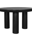 51" Round Black Concrete Outdoor Dining Table Outdoor Dining Tables LOOMLAN By Moe's Home