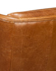 Elite Wing Wood and Leather Brown Lounge Arm Chair