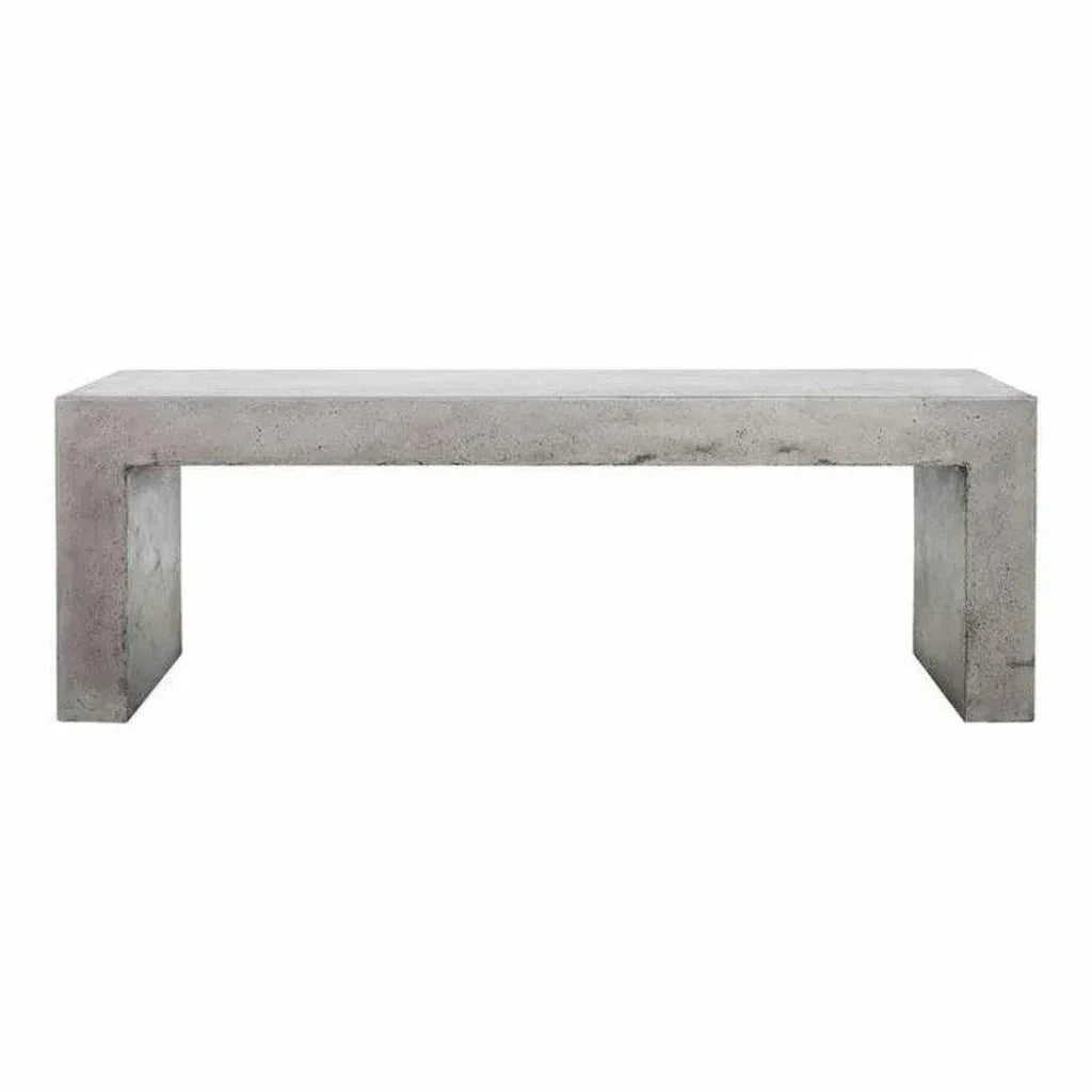 55.25 Inch Outdoor Bench Grey Contemporary - LOOMLAN - Moe's Home - Outdoor Benches