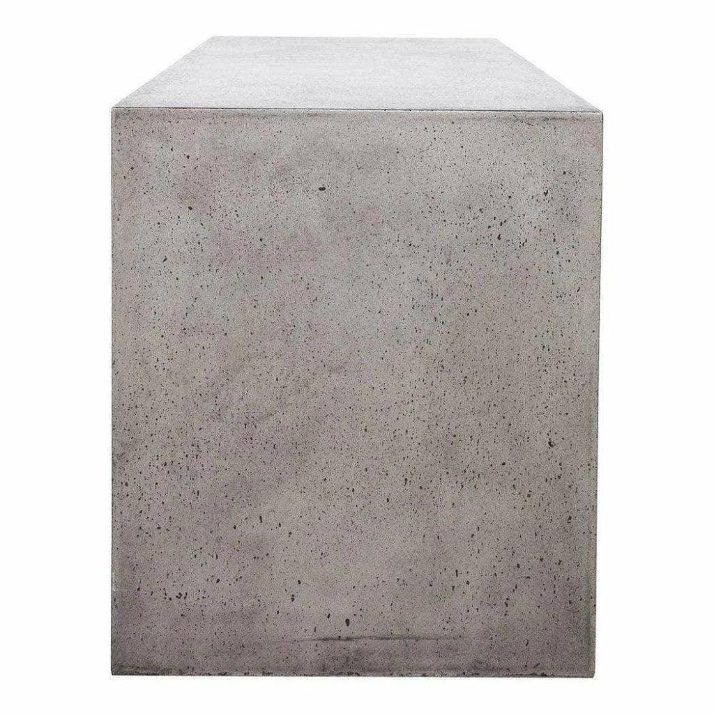 55.25 Inch Outdoor Bench Grey Contemporary-Outdoor Benches-Moe's Home-LOOMLAN